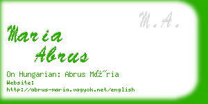 maria abrus business card